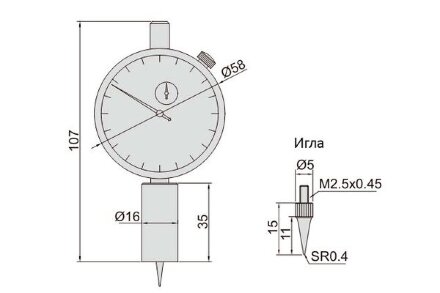Индикаторный глубиномер INSIZE 2343-101