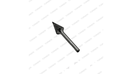 Борфреза твердосплавная коническая с заострённым концом M162506 16 мм, с хвостовиком 6 мм, с двойной насечкой TORNERI