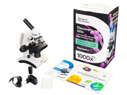 Микроскоп Levenhuk Discovery Atto Polar с книгой