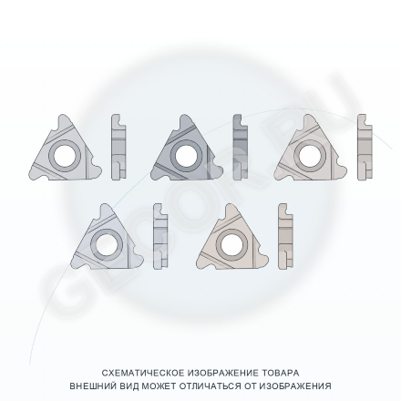 22ER4RD DM215 пластина резьбовая твердосплавная, Круглая резьба RD 30° DIN 405
