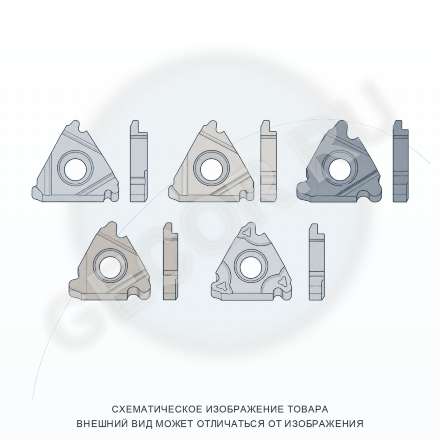 16ER10RD DM415 пластина резьбовая твердосплавная, Круглая резьба RD 30° DIN 405