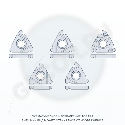 16ER8RD DM415 пластина резьбовая твердосплавная, Круглая резьба RD 30° DIN 405