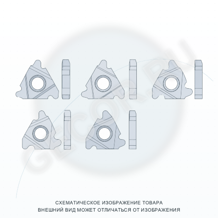 22ER5RD DM415 пластина резьбовая твердосплавная, Круглая резьба RD 30° DIN 405