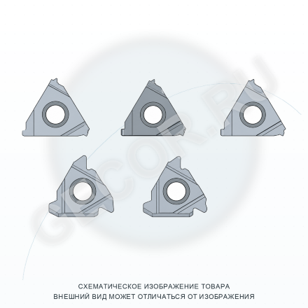 16ER8W DM215 пластина резьбовая твердосплавная, трубная резьба Whitworth 55°