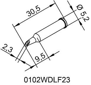 Жало паяльное ERSA 102WDLF23