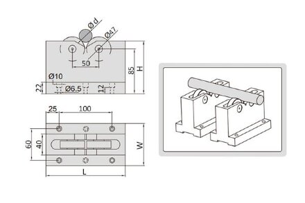 Набор поверочных и разметочных призм для валов INSIZE 150x80x100 мм, 2 шт. 6888-2
