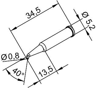 Жало паяльное ERSA 102SDLF08L