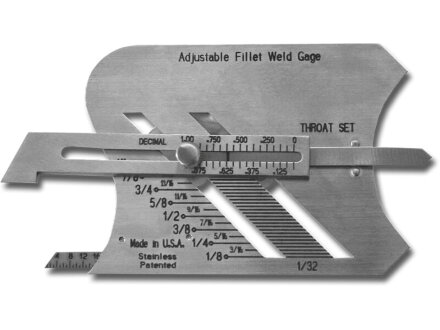 Шаблон сварщика WG8 (Adjustable Fillet Weld Gage)