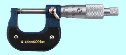Микрометр гладкий МК 0-25 с делением 1 мкм, 0.001 мм, Тип Б 3210-25A