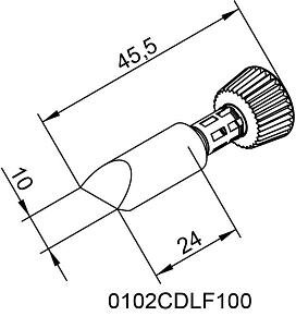 Жало паяльное ERSA 102CDLF100