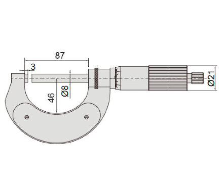 Микрометр 50-75 мм, 0.01 мм 3701-75A