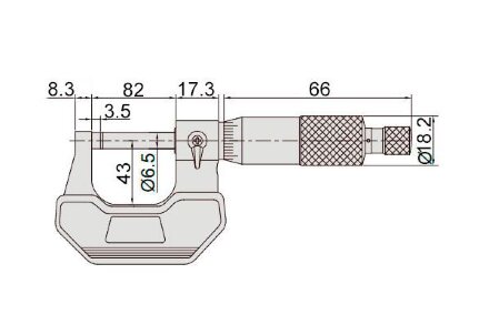 Микрометр МК 75 0,01 Тип А, механический гладкий, кл. 1