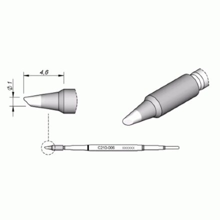 Наконечник JBC C210-006