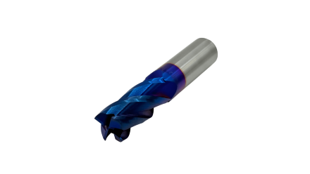 Фреза концевая 20x45x100 мм z=4 nACo-blue HRC 65, твердосплавная, с цилиндрическим хвостовиком TORNERI