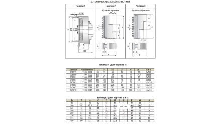 Патрон токарный 80 мм 7100-0001П (К11-80), 3-кулачковый TORNERI