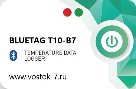 Логгер одноразовый BlueTag T10-В7 с Bluetooth, с поверкой Восток-7